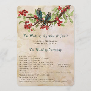 Programme Rustique Vintage Inséparable Tea Stain Wedding Pro