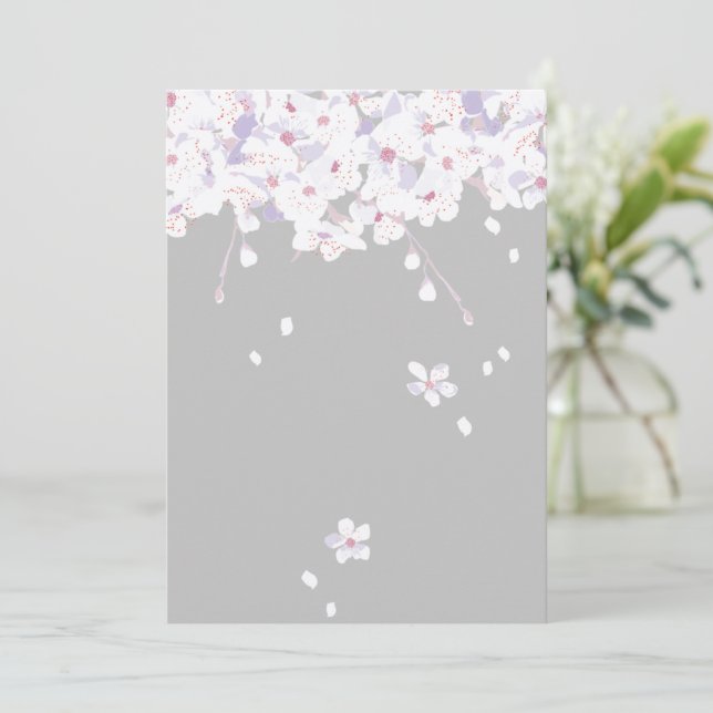 programme sakura floral violet automne cartes de v (Debout devant)