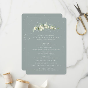 Programme Seafoam Green Snowberry+Eucalyptus Stem Mariage