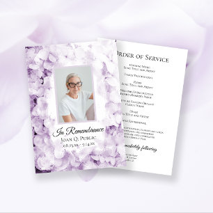 Programme Service funéraire de fleurs d'Hydrangée violette