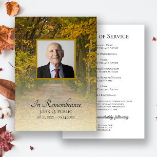 Programme Service funéraire de la voie de départ d'automne