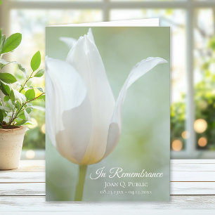 Programme Service funéraire de printemps de Tulipe blanche p