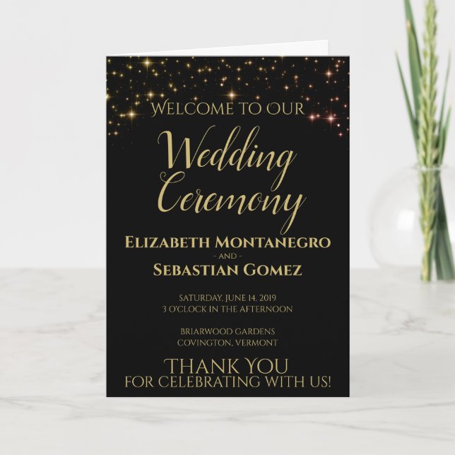 Programme Shimmering Sparkles Wedding Program (Devant)