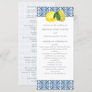 Programme Sicilienne Carrelage Bleu Méditerranéen Citrons Ma