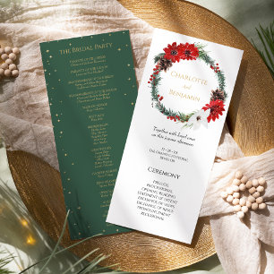 Programme Simple classique Noël moderne Mariage