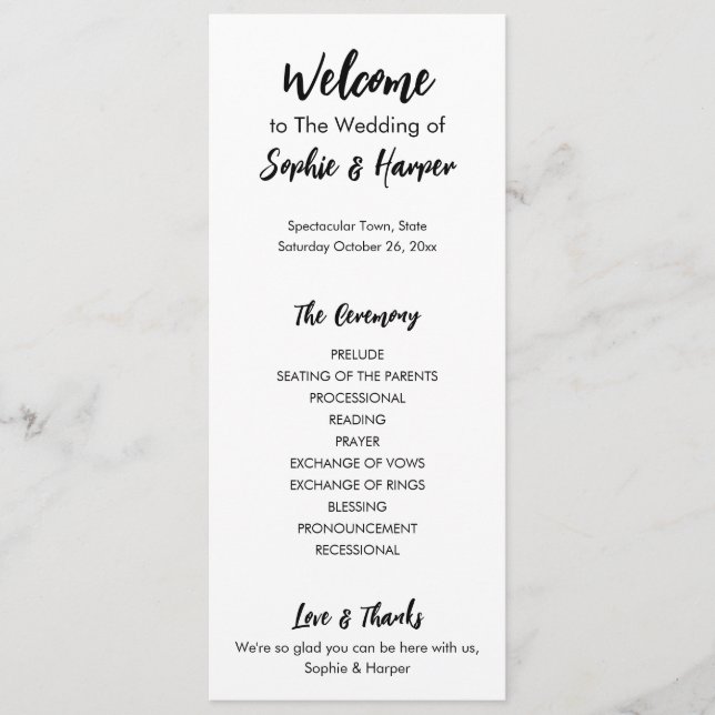 Programme Simple moderne et polyvalent Décontracté noir et b (Devant)