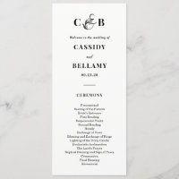 Simplement Splendid EDITABLE COLOR Wedding Program