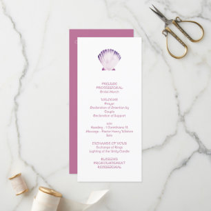 Programme Sous la mer Whimsical Watercolor Beach Wedding