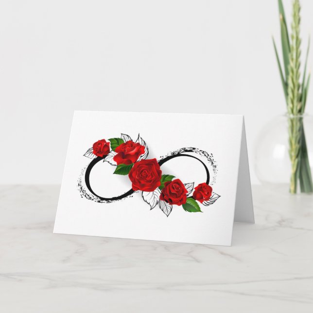 Programme Symbole d'infini avec des roses rouges (Devant)
