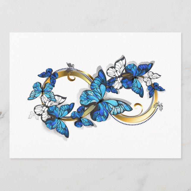 Programme Symbole infini de papillons Morpho bleus (Devant)