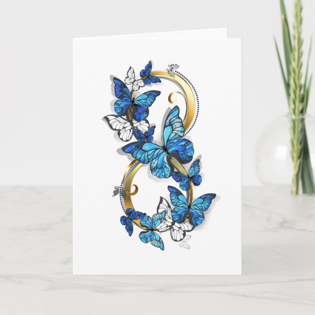 Programme Symbole infini de papillons Morpho bleus (Devant)
