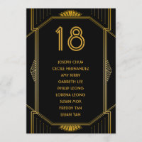 Tableau Art Déco Gatsby Moderne Mariage