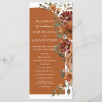 Terracotta Brûlé Orange Rouille Mariage Arc Floral