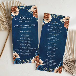 Programme Terracotta Marine Bleu Vert Mariage géométrique Pr