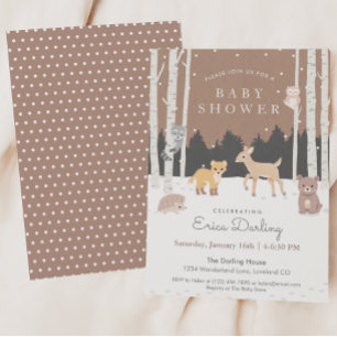 Programme Thème baby shower Woodland   forêt d'hiver