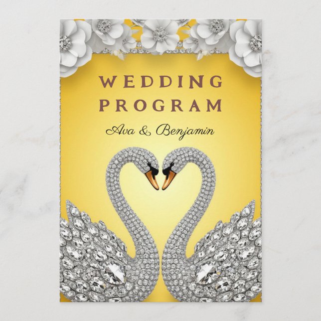 Programme Thème de romance de luxe pour mariage avec paire d (Devant)