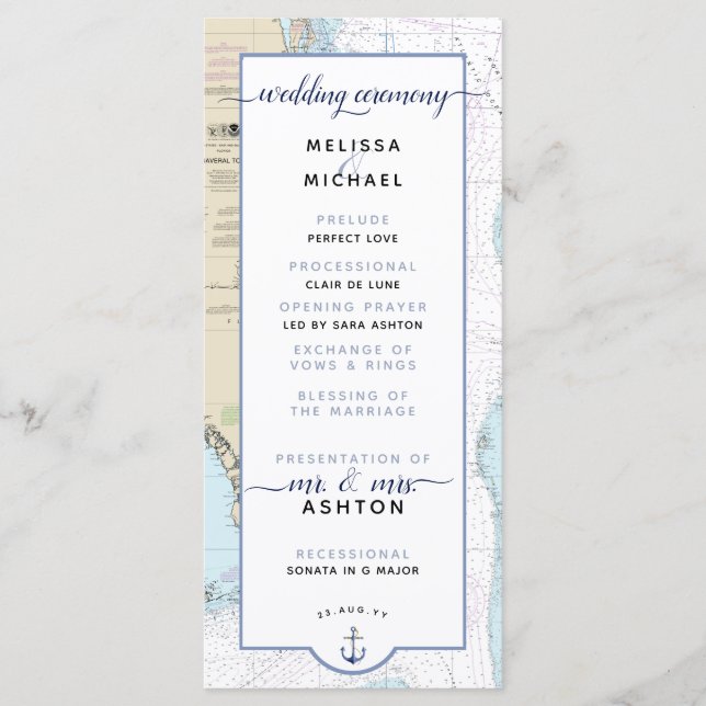 Programme Traditionnel #Sud Nautique #Floride #Mariage (Devant)