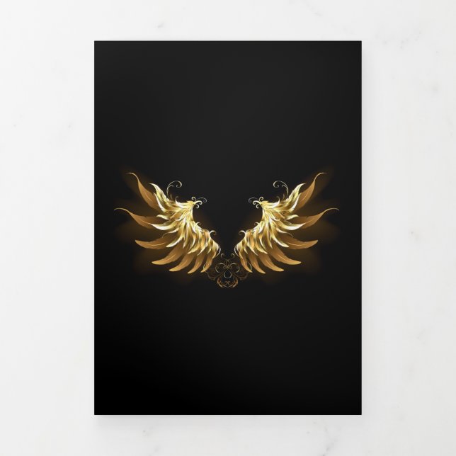 Programme Trois Volets Ailes d'Ange d'or sur arrière - plan noir (Page de couverture)