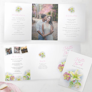 Programme Trois Volets Aquarelle ressort hellebore fleurs photos mariages