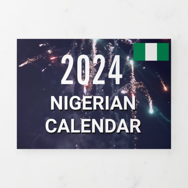 Programme Trois Volets Calendrier nigérian 2024 (Page de couverture)