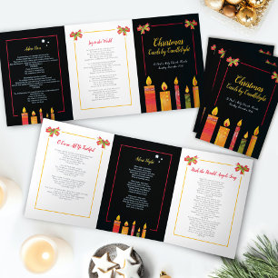 Programme Trois Volets Cantiques de Noël par chansons aux chandelles noir