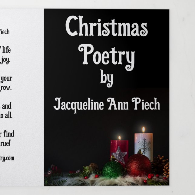 Programme Trois Volets Dépliant triptyque de poésie de Noël  (Page de couverture)