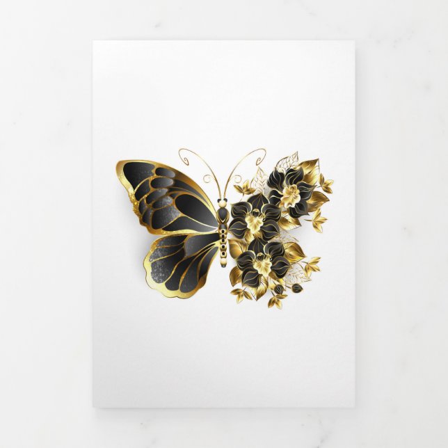 Programme Trois Volets Gold flower Butterfly with Black Orchid (Page de couverture)