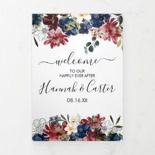 Programme Trois Volets Mariage de la marine de Bourgogne Bienvenue Lettre