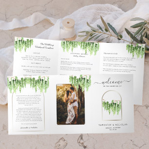 Programme Trois Volets Mariage élégant en forêt Triptyque