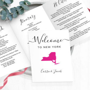 Programme Trois Volets N'importe quelle couleur New York Map Mariage Bien