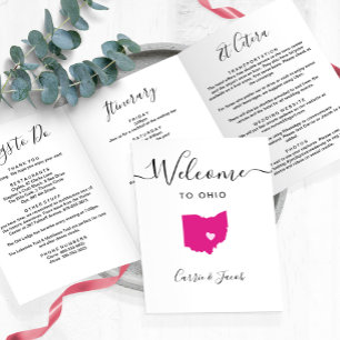 Programme Trois Volets N'importe quelle couleur Ohio State Map Mariage Bi