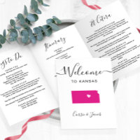 Toute couleur Kansas Mariage Bienvenue Itinéraire