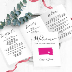 Programme Trois Volets Toute couleur South Dakota Mariage Bienvenue Itiné