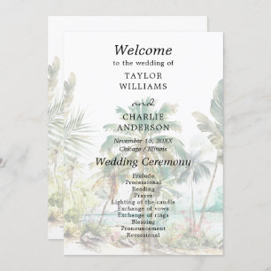 Programme Tropical Beach Destination Wedding Program
