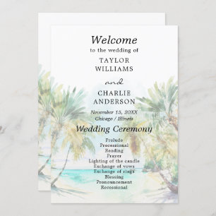 Programme Tropical Beach Destination Wedding Program