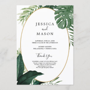 Programme Tropical Monstera Wedding