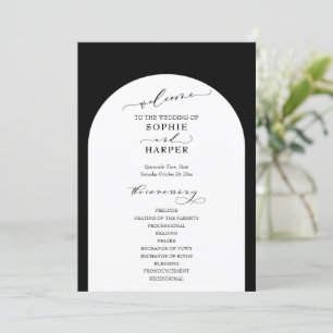 Programme Typographie simple, Arc sur Black Elegant
