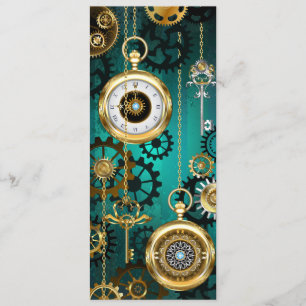 Programme Veille bijoux Steampunk sur un Arrière - plan vert