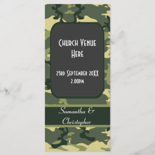 Programme vert de mariage de camouflage