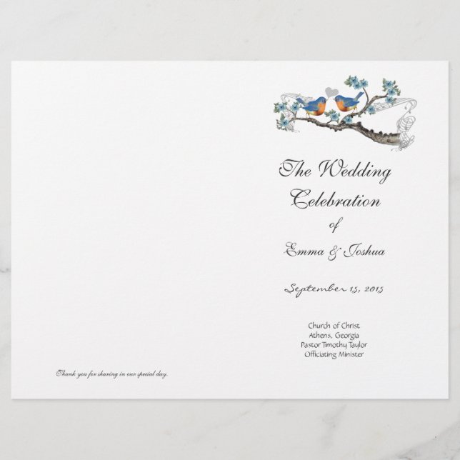 Programme vintage Bluebird (Devant)