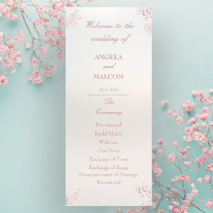 Programme Vintage Elegant Pearl Romance Mariage