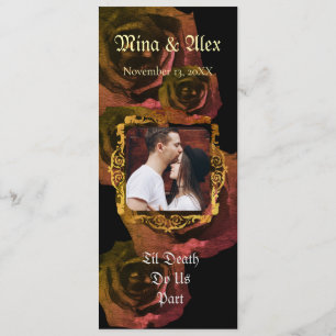 Programme Vintage Photo Gold Automne Rose Goth Mariage