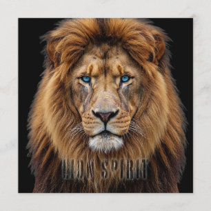 Programme Visage majestueux de lion aux yeux bleus   Faune A