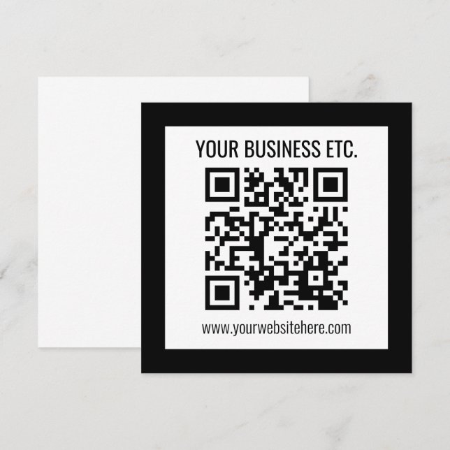 Programme Votre nom d'entreprise et code QR modifiable (Devant / Derrière)