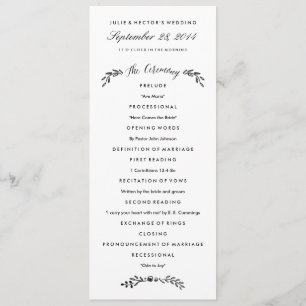 Programme Watercolor Woodland Wedding Program - Mise à jour