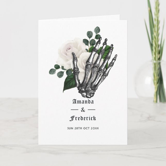 Programme Whimsical blanc Floral Mariage gothique (Devant)