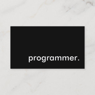 programmer. business card