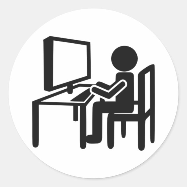 Programmer Classic Round Sticker (Front)
