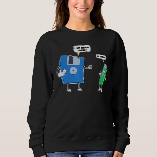 Programmer Coder  Floppy Disc Usb Engineer Program Sweatshirt (Front)