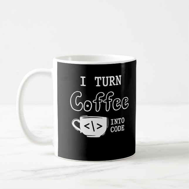 Programmer Coffee Joke Software Coder Mug (Left)